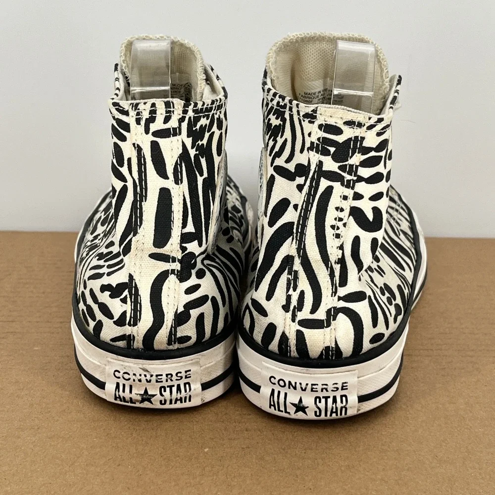 Converse Chuck Taylor All Star Hi Animal Print Canvas Sneakers Womens 8 - Picture 6 of 11